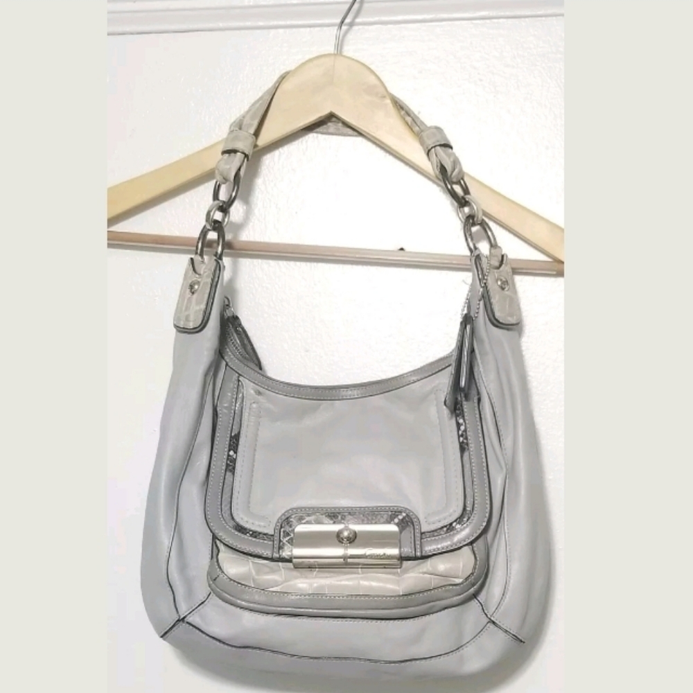 Coach Kristin Leather Gray Python Bag . - image 8
